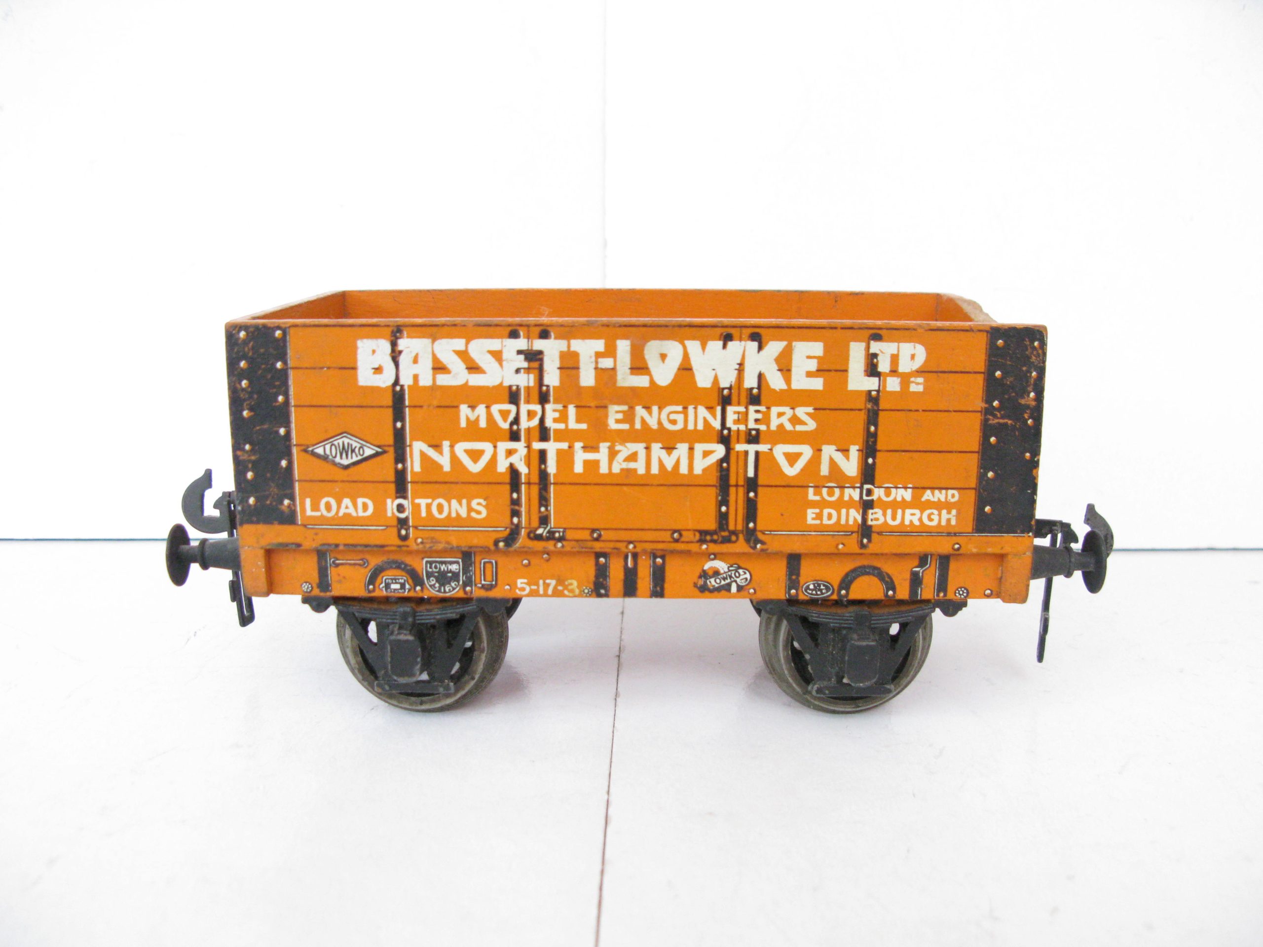 Bassett Lowke Gauge 1 Wooden Orange 'BASSETT LOWKE' Model Engineers Open Wagon - Unboxed - Good/plus - Image 10