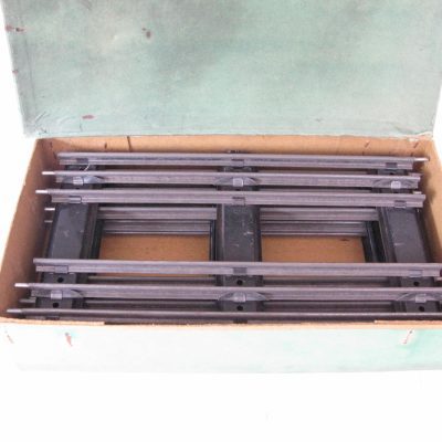 Hornby 0 Gauge Tinplate 3-Rail Double Straights - Boxed - Note Box with 4 only - Excellent