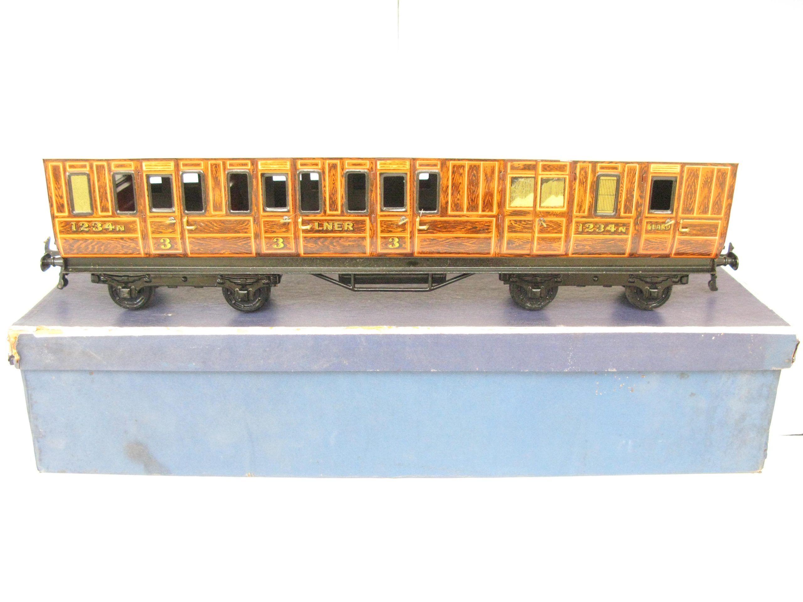 Bing Gauge 1 1924 Series LNER All 3rd Passenger Brake end coach No.1234N - Boxed - Near Mint