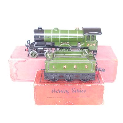 Hornby 0 Gauge No.2 Special Loco & Tender LNER Lined 'YORKSHIRE', Clockwork Circa 1931/34 - Boxed - Excellent