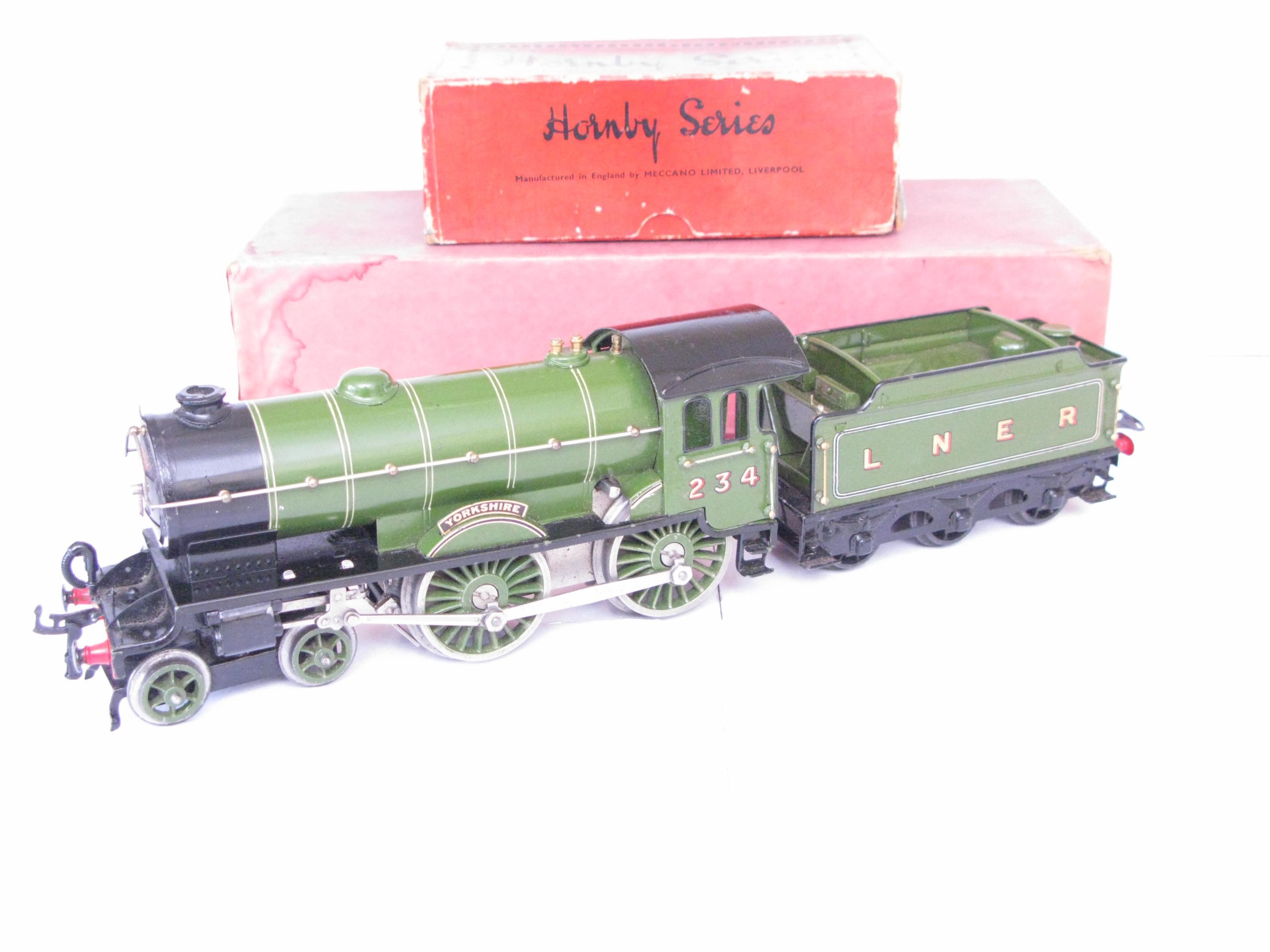 Hornby 0 Gauge No.2 Special Loco & Tender LNER Lined 'YORKSHIRE', Clockwork Circa 1931/34 - Boxed - Excellent - Image 7