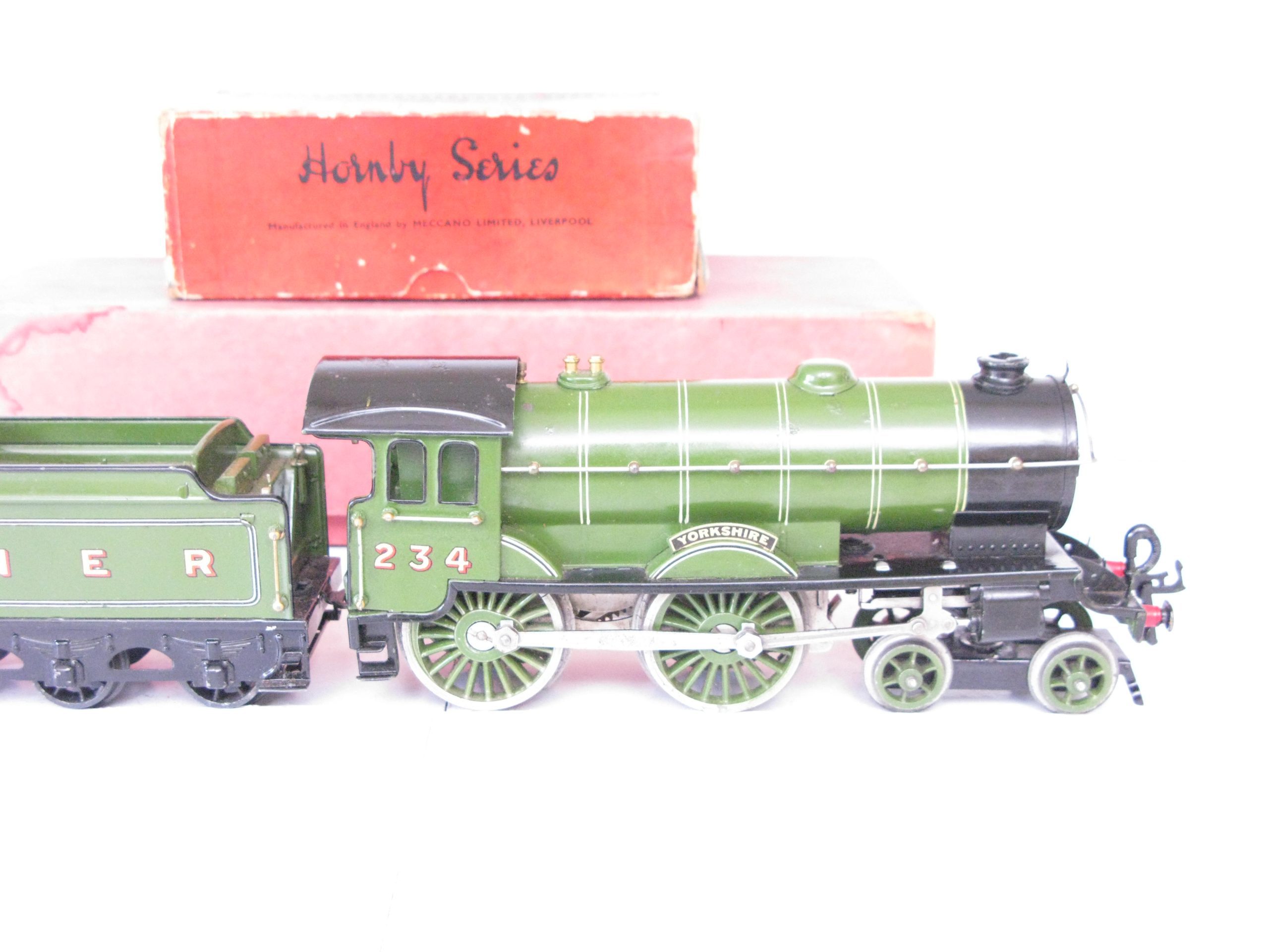 Hornby 0 Gauge No.2 Special Loco & Tender LNER Lined 'YORKSHIRE', Clockwork Circa 1931/34 - Boxed - Excellent - Image 10