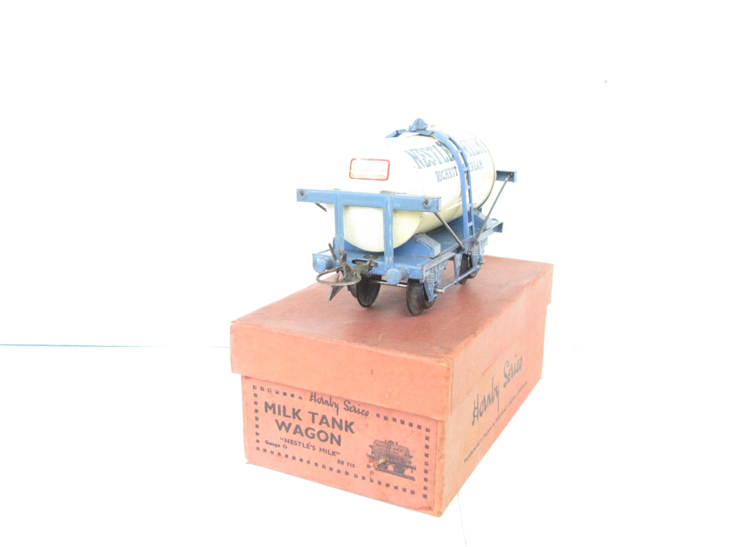 Hornby 0 Gauge 'NESTLES' Milk Tank wagon version with Blue base, Circa 1937 - Boxed - Excellent - Image 3
