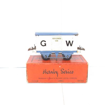 Hornby 0 Gauge Hard to find 'GW' Blue base 'Refrigerator' Van Circa 1933/34 - Boxed - Excellent