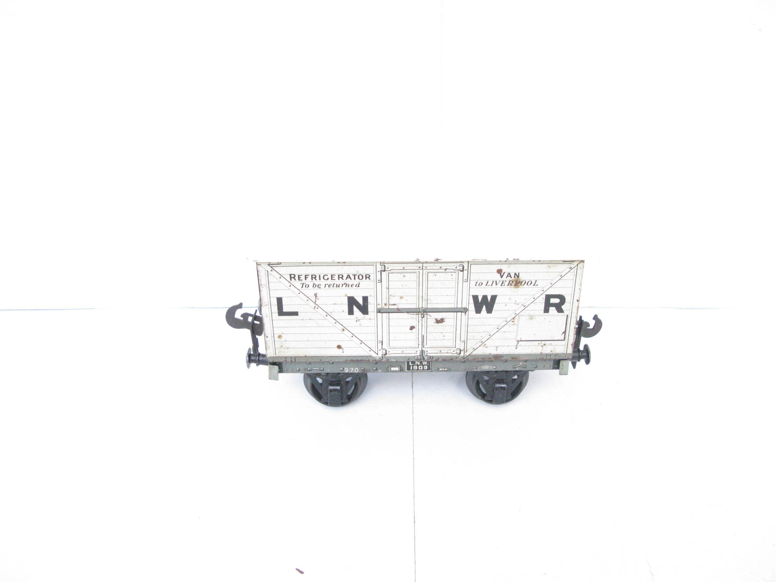 Carette Gauge 1 Tinprinted 'LNWR' (LONDON NORTH WESTERN RAILWAY) Refrigerator van - unboxed - Image 2