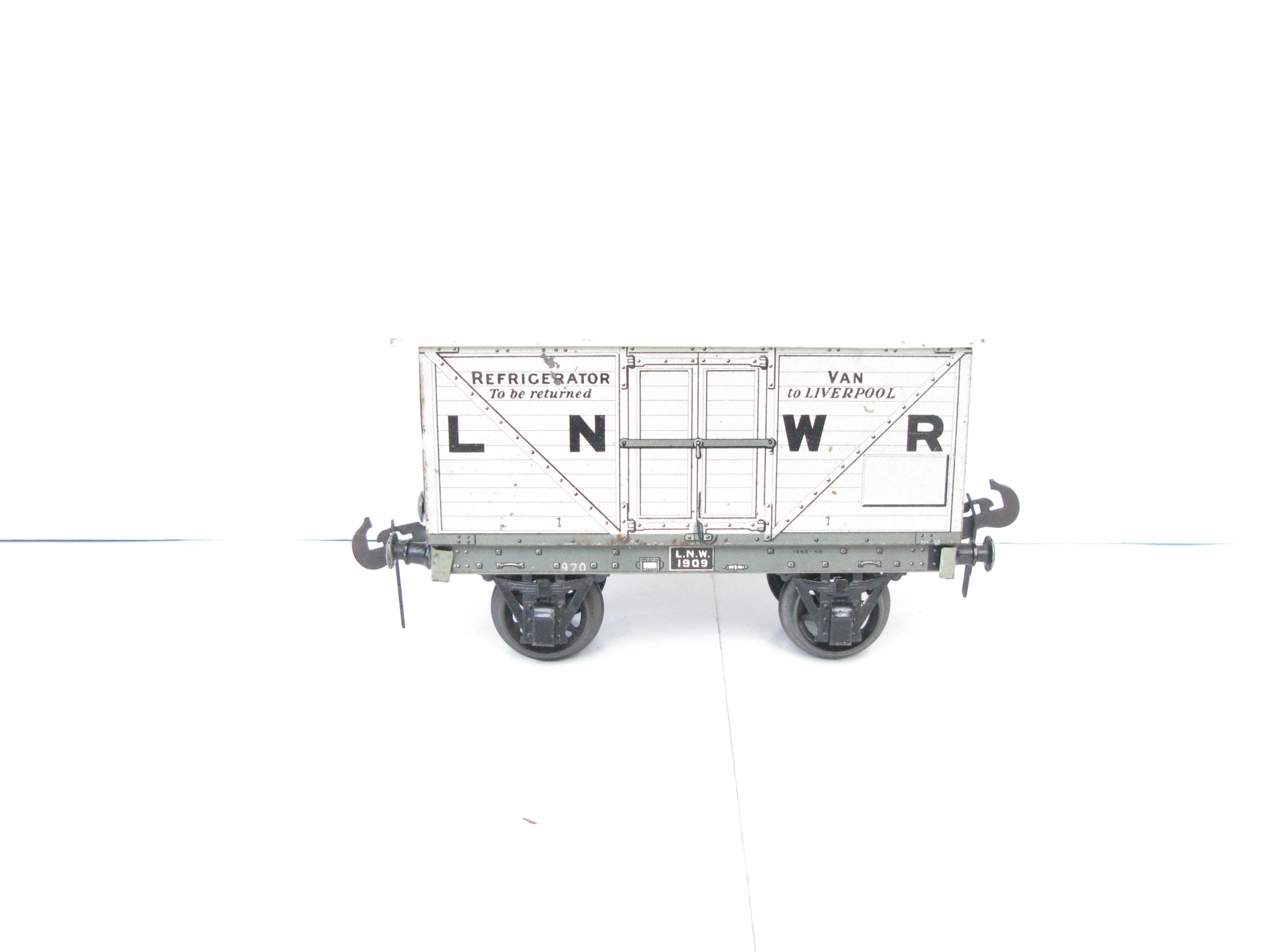 Carette Gauge 1 Tinprinted 'LNWR' (LONDON NORTH WESTERN RAILWAY) Refrigerator van - unboxed - Image 5