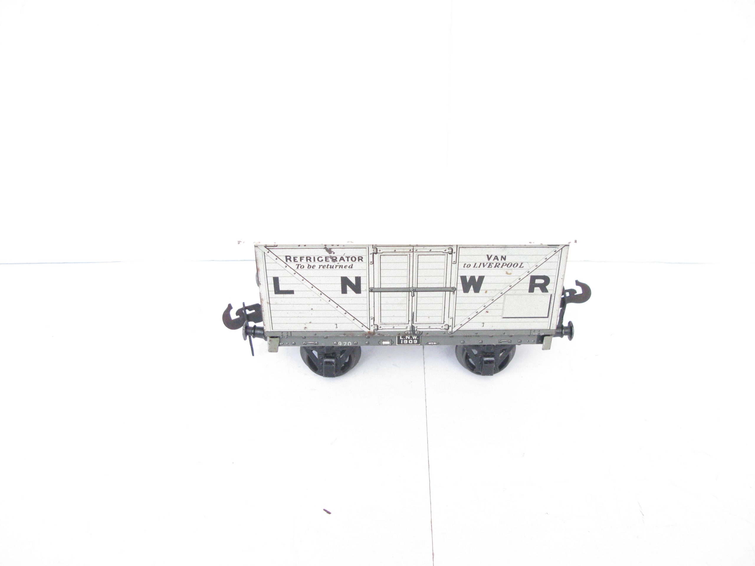 Carette Gauge 1 Tinprinted 'LNWR' (LONDON NORTH WESTERN RAILWAY) Refrigerator van - unboxed - Image 6