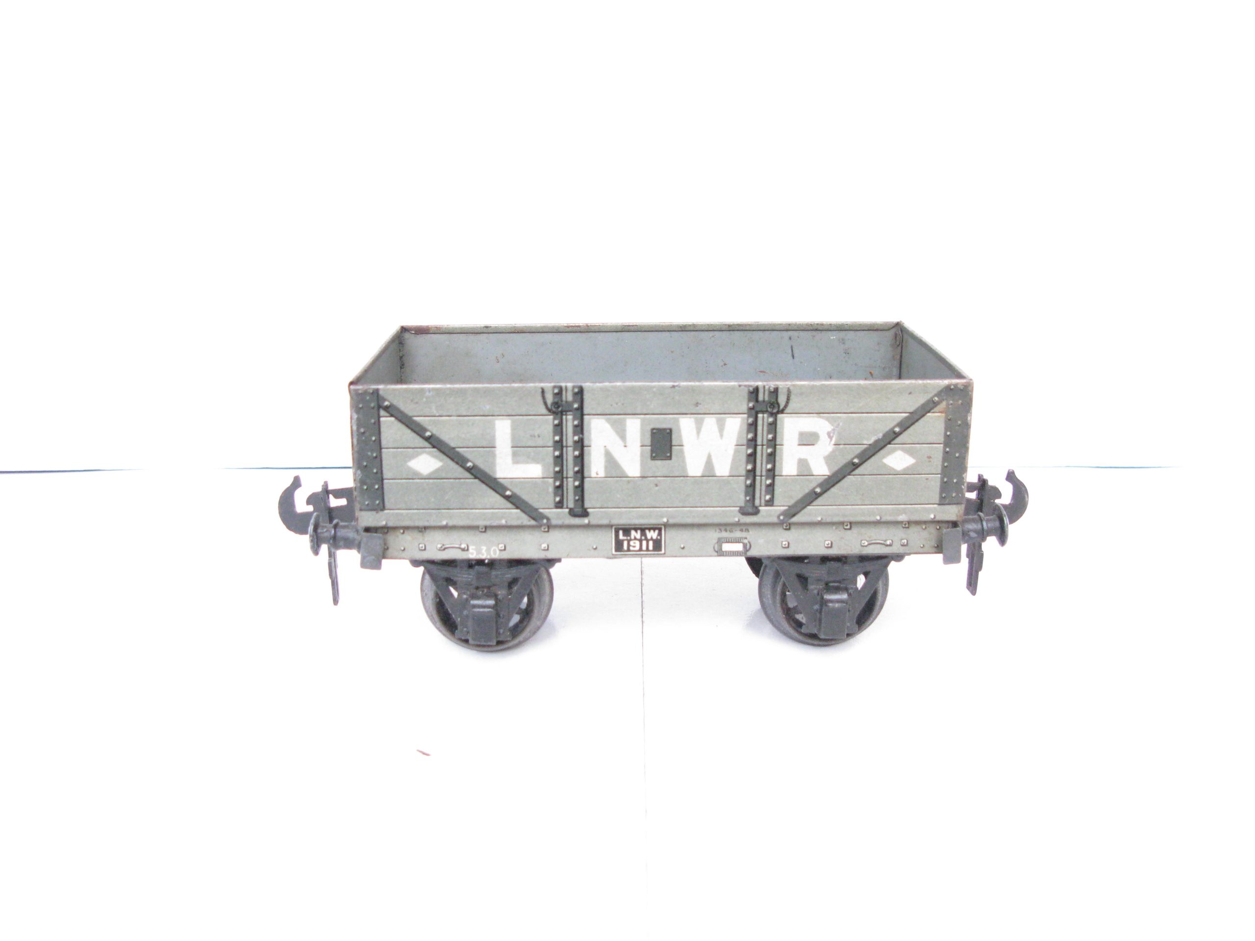 Carette Gauge 1 Tinprinted 'LNWR' (London North Western Railway) Open wagon - unboxed - Image 5