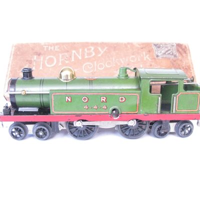 French Hornby 0 Gauge Early No.2 Tank Locomotive Nord lined Green No.4-4-4, Clockwork - Boxed - Circa 1924/25 - Excellent plus